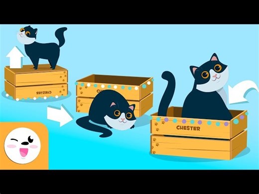 Vocabulary Tutorial - Prepositions of Place For Young Kids