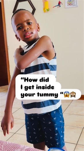 Lulo-Koyana |Kid influencer on Instagram: "Lulo is not convinced about my answer on how he got inside and outside Mommy’s tummy 😱🙈😩 #kidinfluencer #family #funnykid"