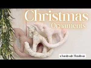 DIY Christmas Decorations, Rocking Horse Ornament Sewing, Vintage Like