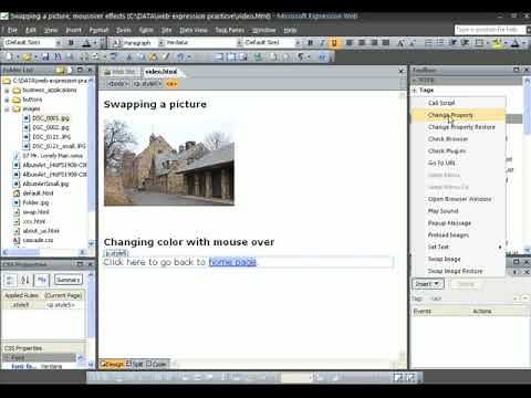 Swapping images and rollover effects in Expression Web