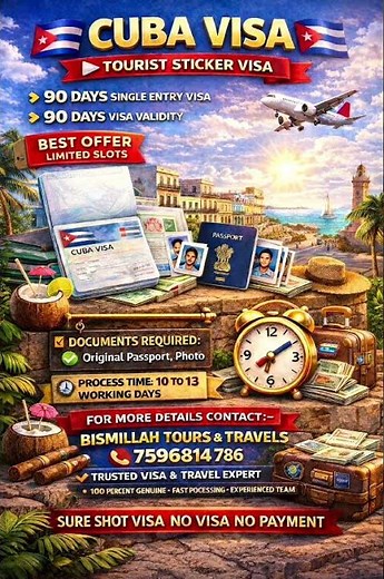 Cuba Tourist Visa 2026 | Cuba Visa Requirements Process Fees Documents | Step by Step Guide