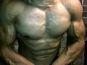 Muscle Exploded! Growling teen bodybuilder pumps his muscle -hulk out - muscle worship