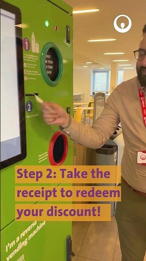Watch how a reverse vending machine works ♻️ #shorts #ReverseVending #recycling