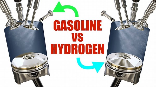 The difference between gasoline and hydrogen engines