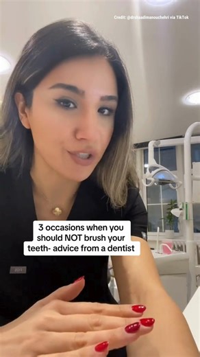 538K views · 3.8K reactions | TOOTH BE TOLD: Dentist goes viral with three surprising times you shouldn't brush your teeth. | Fox News | Facebook