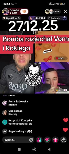 Bomba rozjechał Vornesta i Rokiego na TikToku