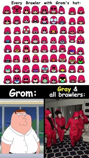 Every Brawler with Grom’s Hat! 👺🔥 #brawlstars