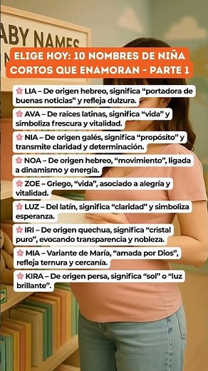 🌸 Elige HOY: 10 nombres de niña cortos que enamoran #NombresDeNiña #NombresCortos