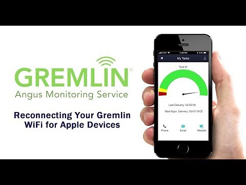 GREMLIN Tank Monitor Wifi Reset Tutorial for Apple Devices