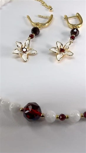 Elegant Garnet Necklace ✨ Easy DIY