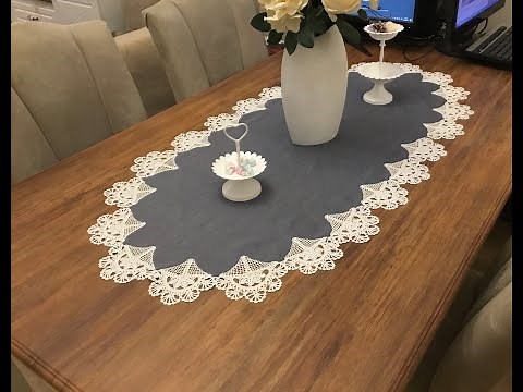 LET'S MAKE A TABLECLOTH FROM OLD LACE - Making a Lace Runner - Table Runner from Old Laces