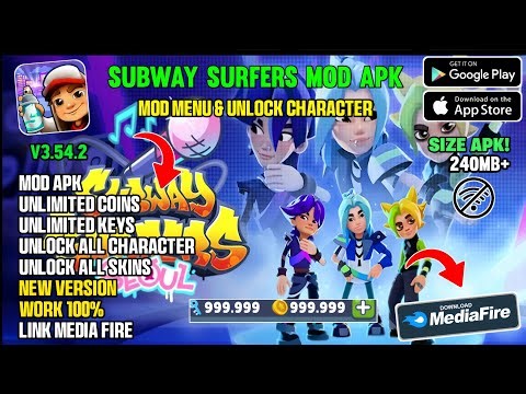 Download Subway Surfers Mod Apk V3.54.2 Terbaru 2025 - Unlimited Coins & Mod Menu
