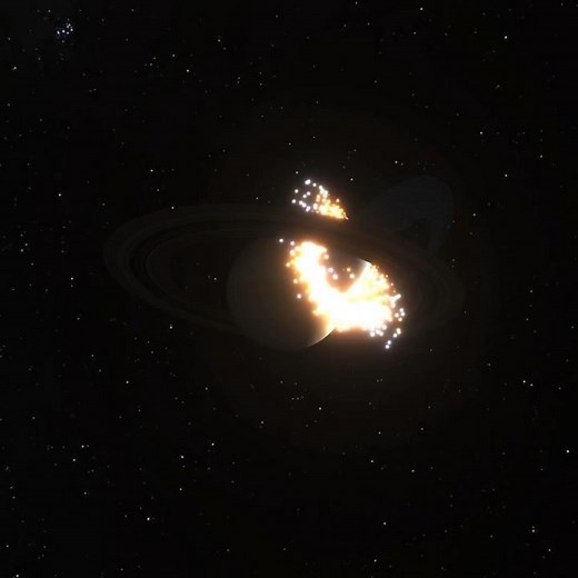 What if Saturn rammed into Uranus? #simulation #space #universe #cosmos #astronomy #rings