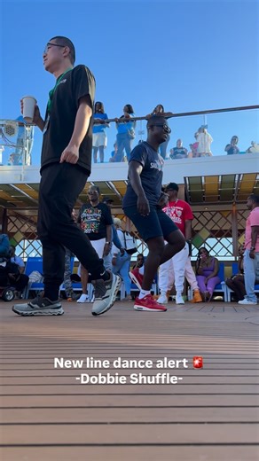 Doblin Jackson on Instagram: "I made a new line dance step, I call it the Dobbie Shuffle. Learn it and come do it with me the next time you catch me on a cruise. Or even just learn it, do it, record it and tag me 😎 #dobbie #dobbieshuffle #justfinelinedance"