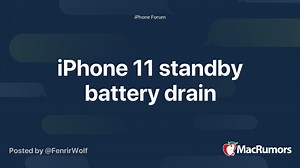 iPhone 11 standby battery drain