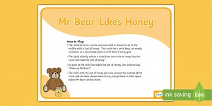 Mr Bear Likes Honey Circle Time Activity Card