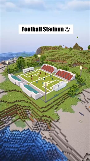 BlockNirmiti on Instagram: "Football Stadium⚽️ Minecraft Tutorial #minecrafttutorial #minecraftideas #Minecraft #minecraftbuilding #tutorial #fypp #fypシ゚viralシfypシ゚"