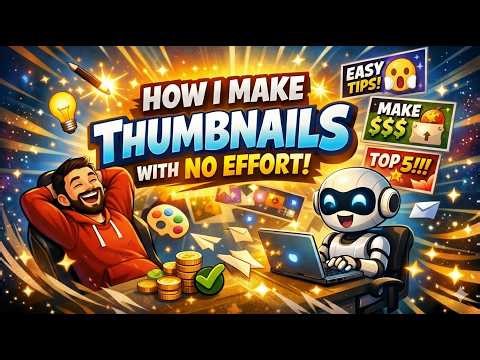 How I Make Thumbnails With No Effort 😱 (Fast & Easy Method)