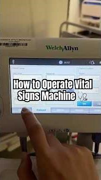 How to Operate Vital Signs Machine 🩺
