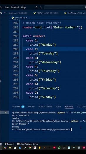 Match case statement #pythonprogramming #python