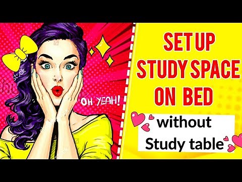 Setup study space on bed || Best position to study in bed || How to study in bed comfortably