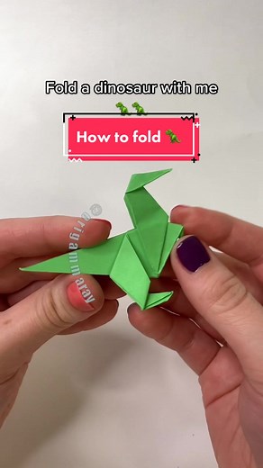 Simple Origami Dinosaur Tutorial
