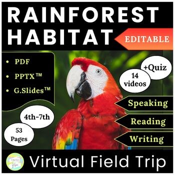 Rainforest Virtual Field Trip / Amazon Habitats Layers Animals/ Digital Resource
