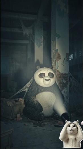 “I Found This Forgotten Panda Statue in an Abandoned Warehouse…”#kungfupanda #cartoon