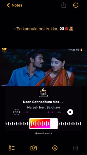 𝙈𝙖𝙙𝙮𝙮𝙮 🤍 on Instagram: "~`Notes 176’🧸💋!! @notes.ideas.24 . . . . #instanotes #trending #foryou #instafeed #reels #explorepage #tamireels #instagood #instagram #instanotesideas #notes #music #musicvideo #musicdaily #musiclover #musicvibes #nasonnathummazhaivanthucha #dhanush #thalapathivijay #thalaajith #superstar #kamal #seo #gvprakash #mayakkamenna #foryou #love"