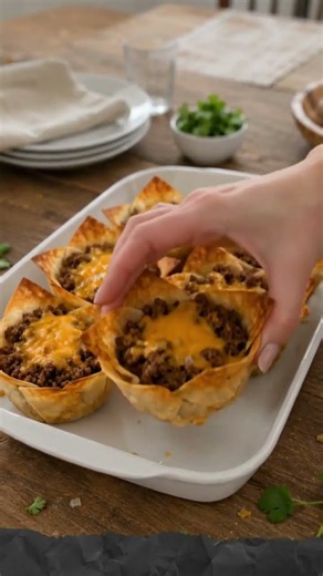 Beef Taco Cups 🌮🧀