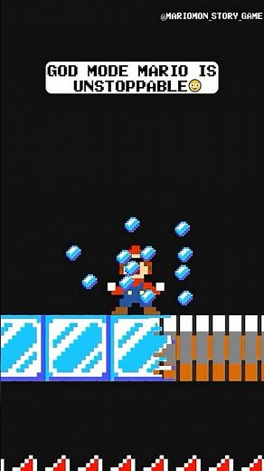 God Mode Mario is UNSTOPPABLE 😳 #mario #supermario #shorts