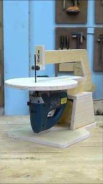 Make a POWERFUL Scroll Saw from a Handheld Jig Saw #sawblade #japanesejoint #woodscraft