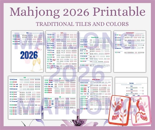 Mahjong 2025 Printable Cheat Sheet, NMJL Card 2025 Hands Guide, Beginner-friendly Mahjong Help, American Mahjong Reference, Mahjong Lovers - Etsy