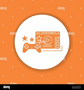 Game blog web site color glyph icon. Cyberspace video streaming. Vlogging sign. Pictogram for web page, mobile app, promo. UI UX GUI design element. E Stock Vector Image & Art - Alamy