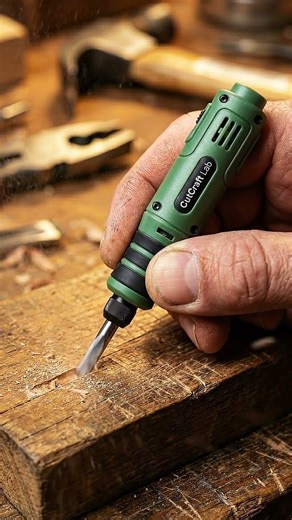 Mini Powered Wood Carving Chisel 🔥 Tiny Tool, Fin #woodworking#powertools #carving#woodworking niche