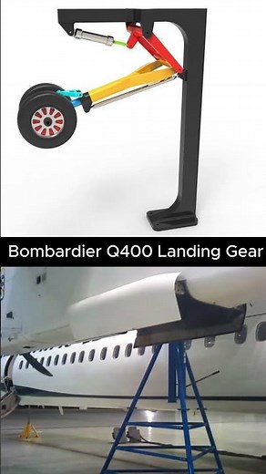 Bombardier Q400 Landing Gear Retraction #mechanical #mechanism #fusion360 #solidworks #airplane