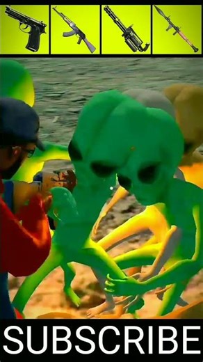 👽 Impossible Gun Challenge with alien #shorts