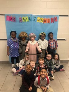 Elementary kids dress up as ‘100-year-old’s’ for 100th day of school
