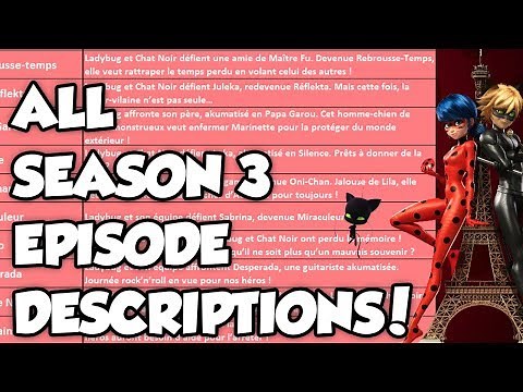 All Season 3 Episode Descriptions Released! | Miraculous Ladybug News!