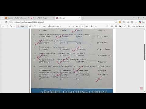 Class 9 Computer Science | Adamjee Coaching | Comprehensive Exam 2026 | Sindh Text Board ‪@CSC1232‬