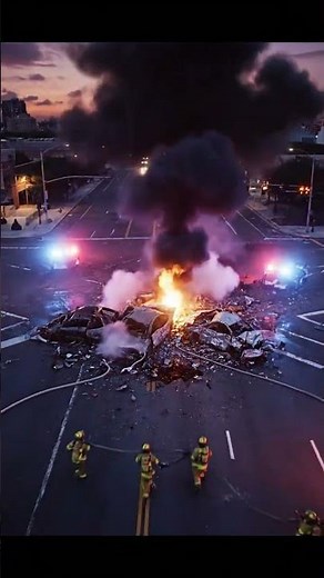 Intense Car Crash & Explosive Aftermath! 💥 Emergency Response & Rescue