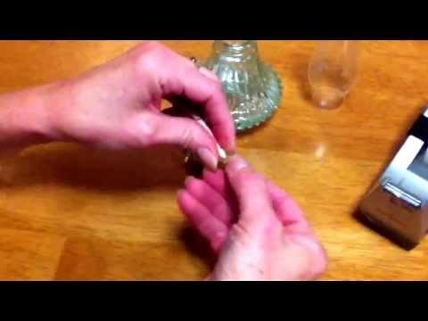How to insert round wick into an oil lamp - Sticky Tape Trick.