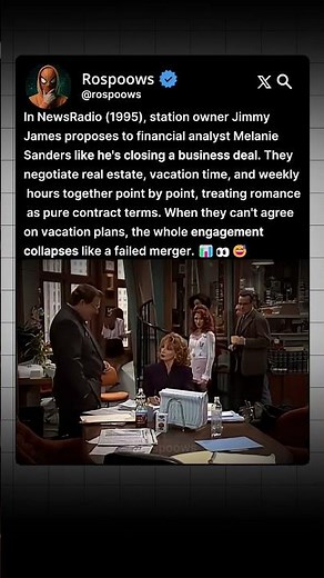 In NewsRadio 1995, Jimmy James revealed how he really proposes marriage