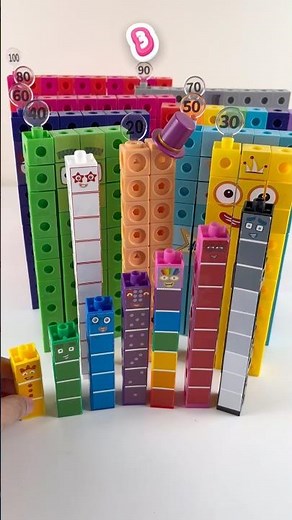 Numberblocks Mathlinks Cubes Countdown 100 to 1 with Custom Set