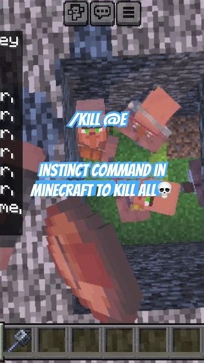 Instant command in Minecraft to kill