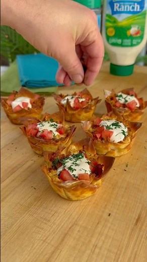 Chicken Bacon Ranch Wontons 🍗🥓