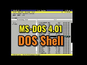Instalación y revisión de MS-DOS 4.01 y el primer DOS Shell, en hardware real.