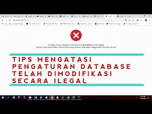 TIPS FOR OVERCOMING THE PROBLEM WHERE THE DAPODIK DATABASE HAS BEEN MODIFIED ILLEGALLY