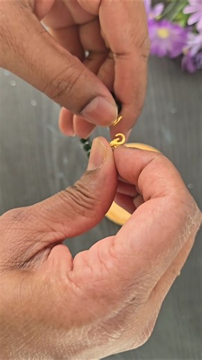 how to tie a lobster clasp and jump ring to a fishing wire, jewelry making basics #jewelry #shorts