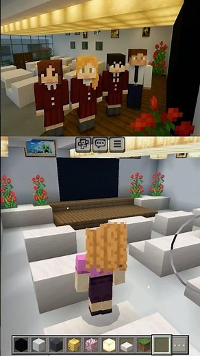 I Built a 🏫 School & Classroom in Minecraft – Step by Step Tutorial #minecrafttutorial #shorts